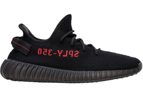 Кроссовки Adidas Yeezy Boost 350 Black Red черные с красным